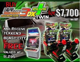 Buy MAXTUNE3DX+ Receive FREE TEKKEN3 Blast City