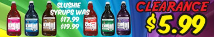 Slushie Syrup Clearance Sale