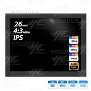 26 inch 4x3 LCD Monitor for Arcade Machine 1440x1080