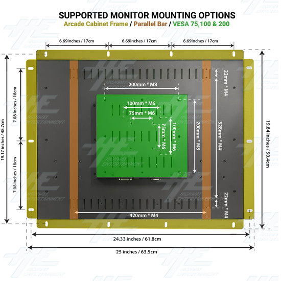 26 inch 4x3 LCD Monitor for Arcade Machine 1440x1080 (with Bonuses) - 26-Inch-Arcade-LCD-Monitor-Mounting-Options