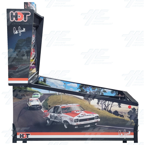 Peter Brock King of the Mountain Pinball Machine - Peter Brock 79 Holden Torana Edition - Left View