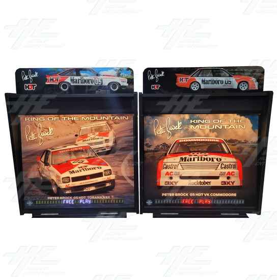 Peter Brock King of the Mountain Pinball Machine - Peter Brock - Alternate Backglass and Toppers