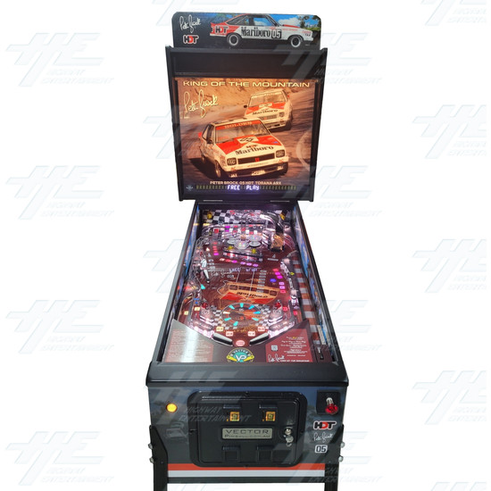 Peter Brock King of the Mountain Pinball Machine - Peter Brock 79 Holden Torana Edition - Front View