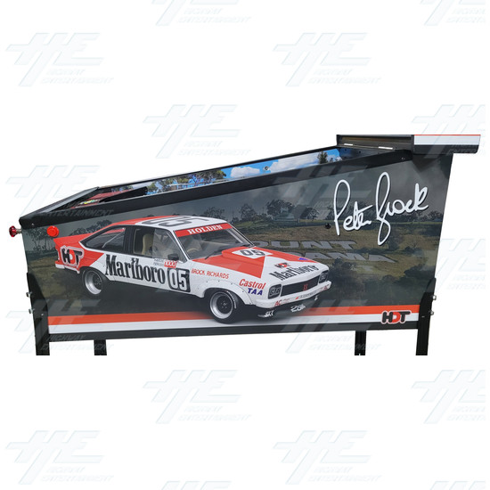 Peter Brock King of the Mountain Pinball Machine - Peter Brock 79 Holden Torana Edition - Right View Side Art