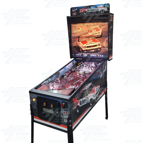 Peter Brock King of the Mountain Pinball Machine - Peter Brock 79 Holden Torana Edition -Angle View 2