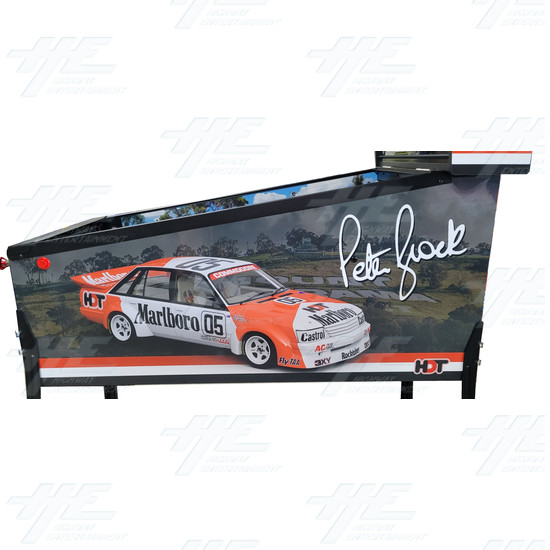 Peter Brock King of the Mountain Pinball Machine - Peter Brock 84 Holden VK Commodore Edition- Right Side Art